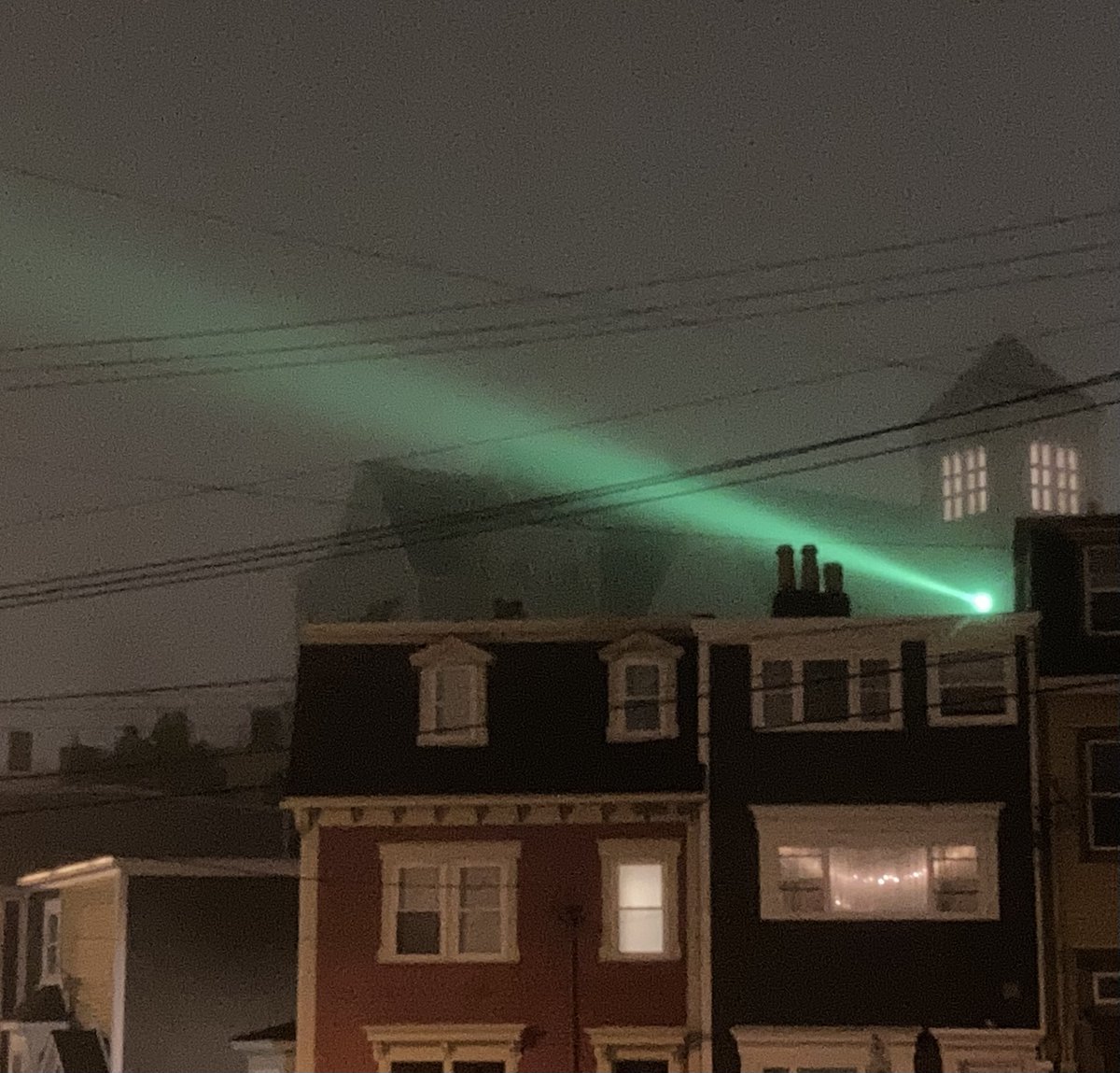 gowermaven's tweet photo. St. John's is—literally and figuratively—the coolest place to be. After a terrific folk festival, a walk home through the fog with the harbour light. https://t.co/F714TKxjux