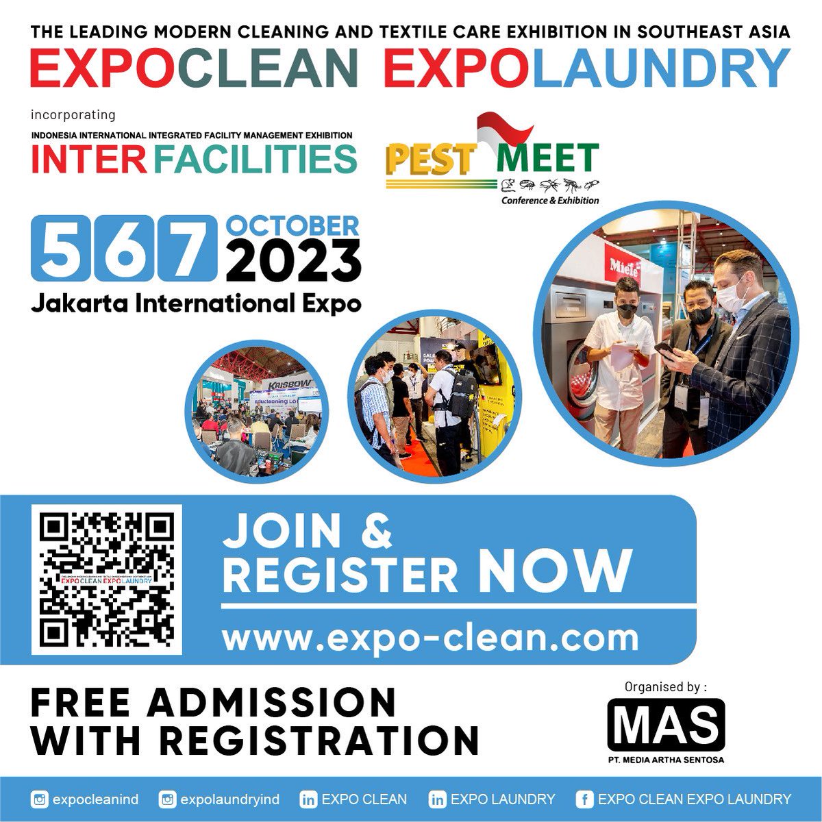 expolaundryind's tweet photo. Dapatkan informasi terbaru serta manfaatkan peluang untuk bertemu dan membangun koneksi dengan para profesional dari industri klining dan laundry! Daftarkan di https://t.co/iH259hAC31 (BEBAS BIAYA MASUK) 
🗓 5 - 7 October 2023
📍JIEXPO
Informasi lebih lanjut di WA: +628161854741 https://t.co/bD2ckvtsJE
