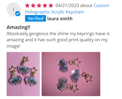 pdodokeychains's tweet image. 🍧Featured Reviews &amp;amp; Lucky Draw(3)🍧

🐾The following reviews are Selected as Featured Reviews
🐾Reviewers will each get a 💲50 coupon!(available for over $100)

Come claim your own review!
💚DM us for the coupon!💚

#pdodo #art #keychain #luckdraw #acrylic