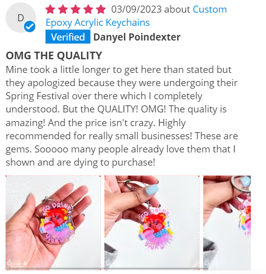 pdodokeychains's tweet image. 🍧Featured Reviews &amp;amp; Lucky Draw(3)🍧

🐾The following reviews are Selected as Featured Reviews
🐾Reviewers will each get a 💲50 coupon!(available for over $100)

Come claim your own review!
💚DM us for the coupon!💚

#pdodo #art #keychain #luckdraw #acrylic