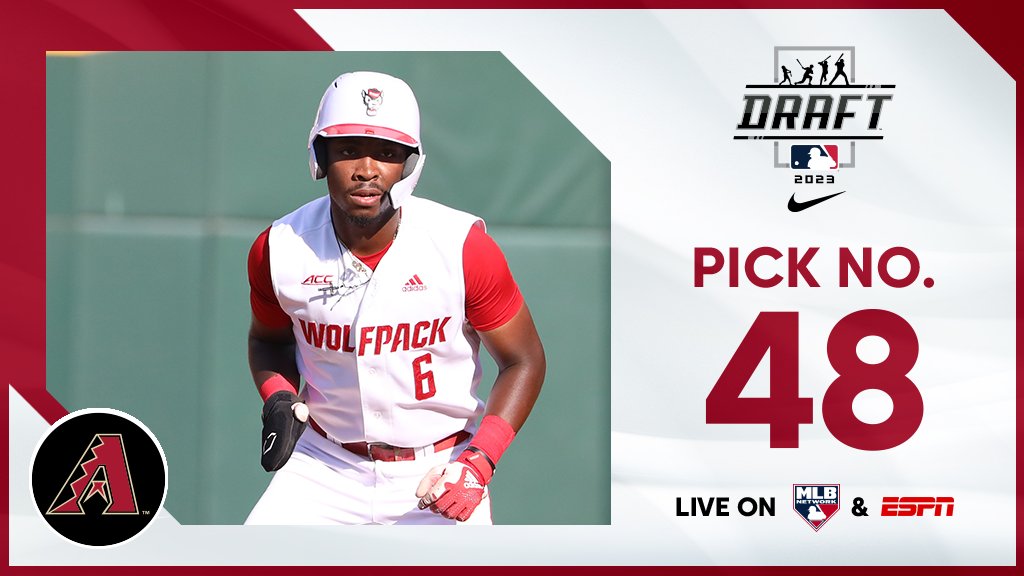 With the 48th pick, the @Dbacks select @NCStateBaseball third baseman Gino Groover, No. 62 on the Top 250 Draft Prospects list. Watch live: atmlb.com/44DKVbZ