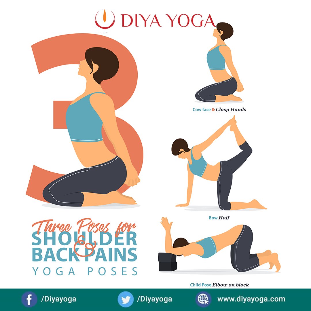 Relieve shoulder and back pain with these rejuvenating yoga poses!
#ShoulderRelief #YogaAsanas #YogaInfographic #YogaPoses #DiyaYoga #Meditation #YogaTeacher #YogaPractice #StayFit #HealthyLiving #LiveLong #YogaDeutschland #YogaGermany #Yogaliebe #YogaLehrerin #YogaBerlin