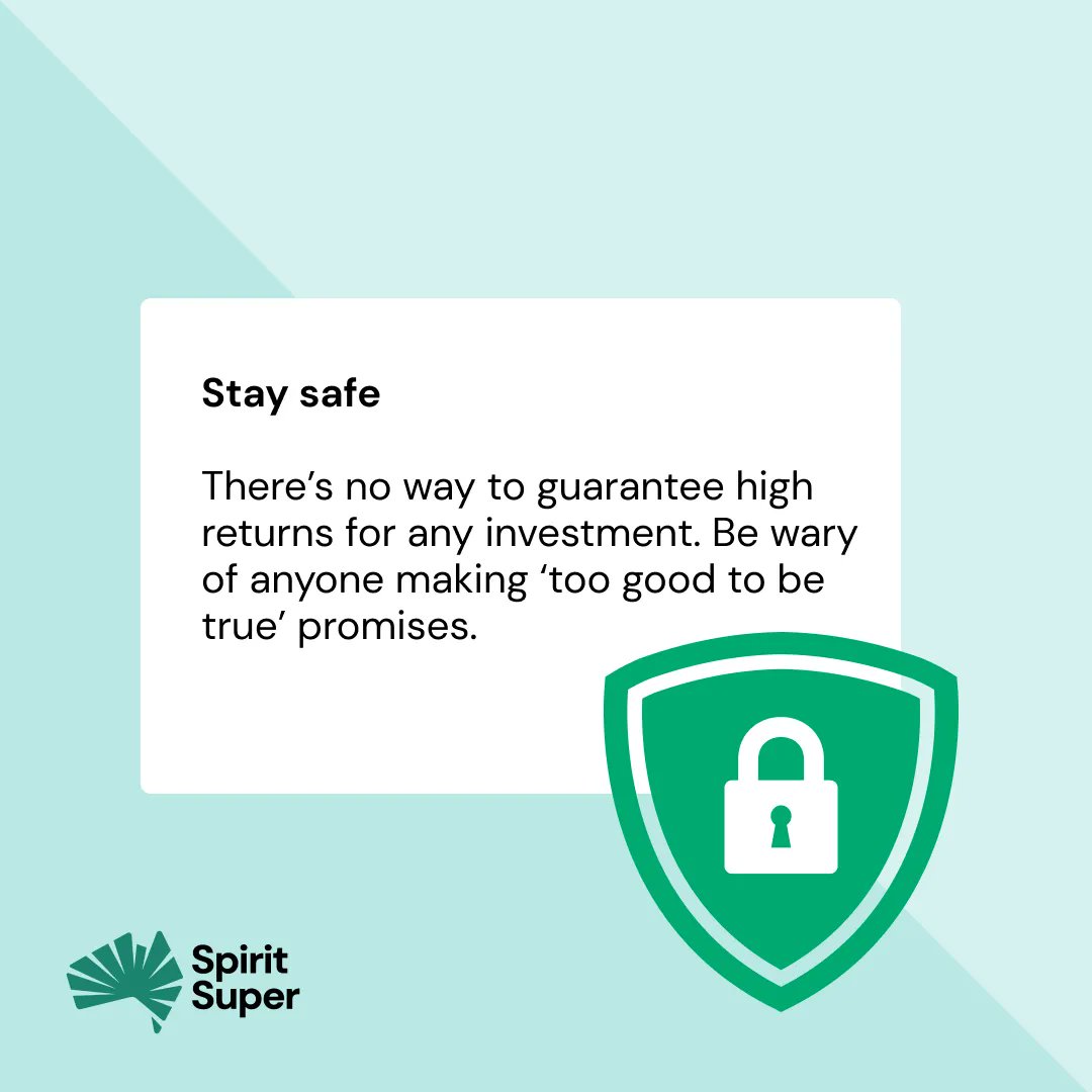 Super scammers may encourage you to move your super to a Self Managed Super Fund they control. Often, they falsely promise high investment returns or offer to invest in less common investments like cryptocurrencies or foreign bonds.
Scam safety tips here buff.ly/3puLSEC
