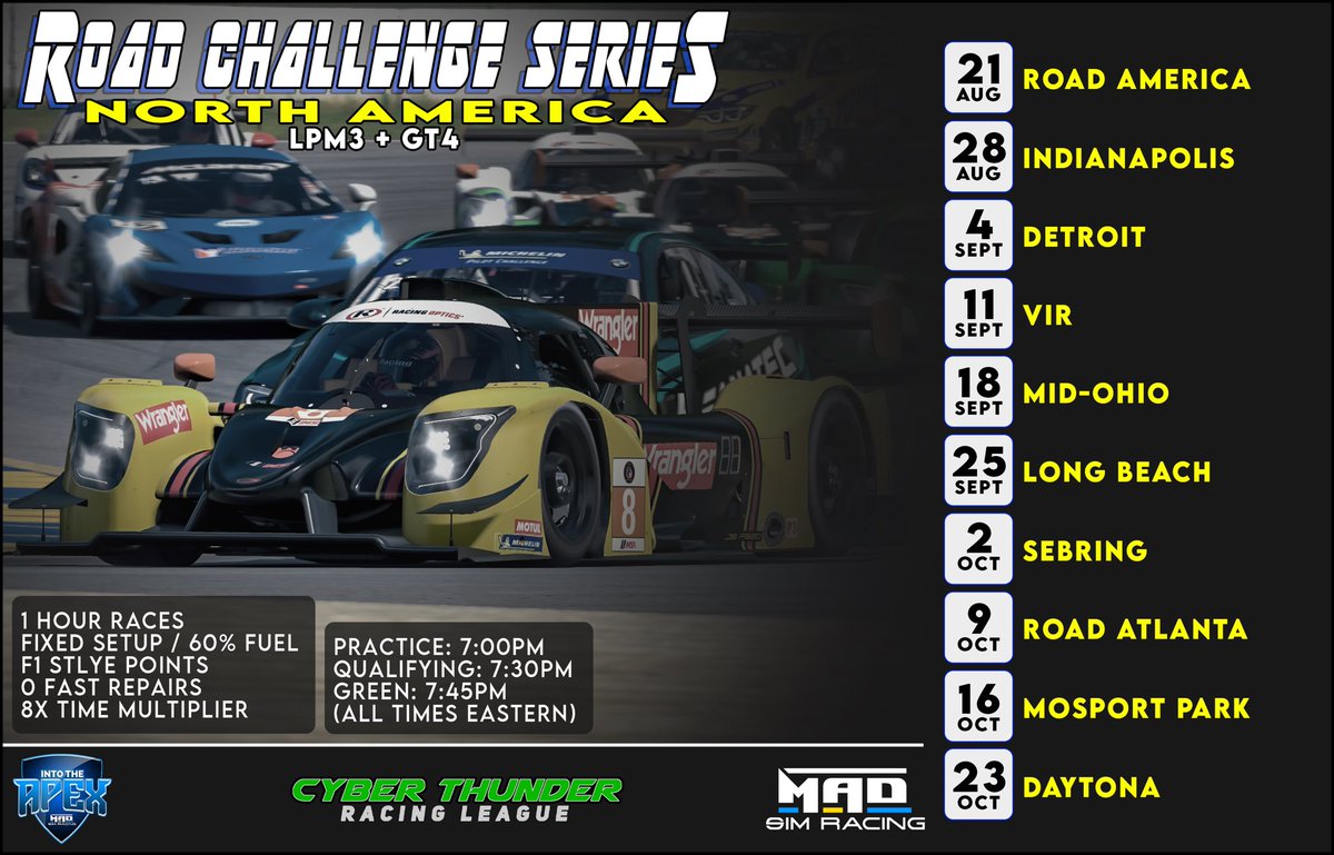 The Into The Apex Motorsport Podcast Network (@madsimracer) on Twitter photo 