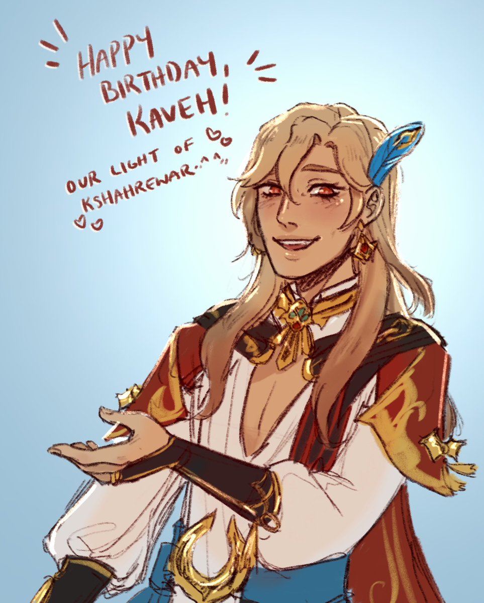 iivresse's tweet photo. Barely managed to squeeze in a little doodle for our beloved Kaveh! Happy birthday beloved 😭💕 #GenshinImpact #happybirthdaykaveh https://t.co/zINjBe8o6R