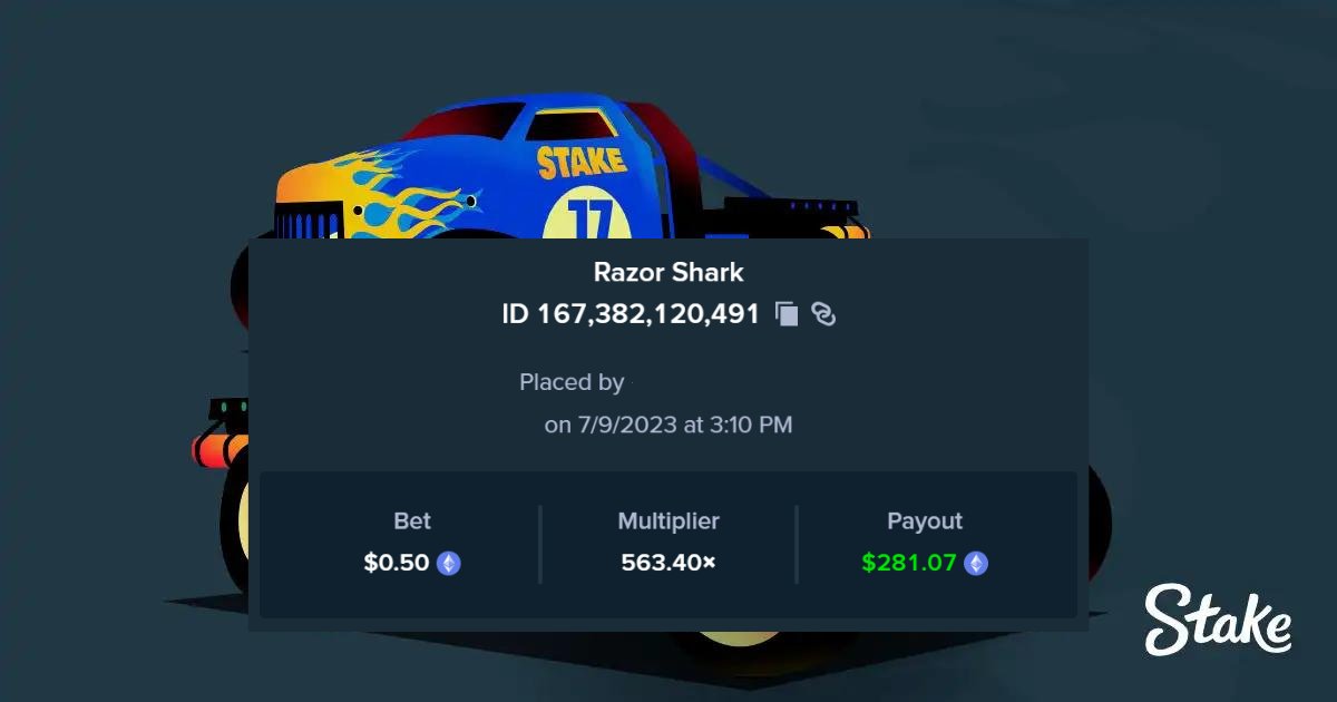 Stake's tweet photo. This week's Stake 🆚 Eddie is in 

Congratulations to the winner &amp; owner of this bet ID, $500 is being sent to your Vault as we speak 💰

Beat this multiplier to share in a $30,000 prize pool 👉https://t.co/I2h71kw6rO https://t.co/2jNUyc4Zv0