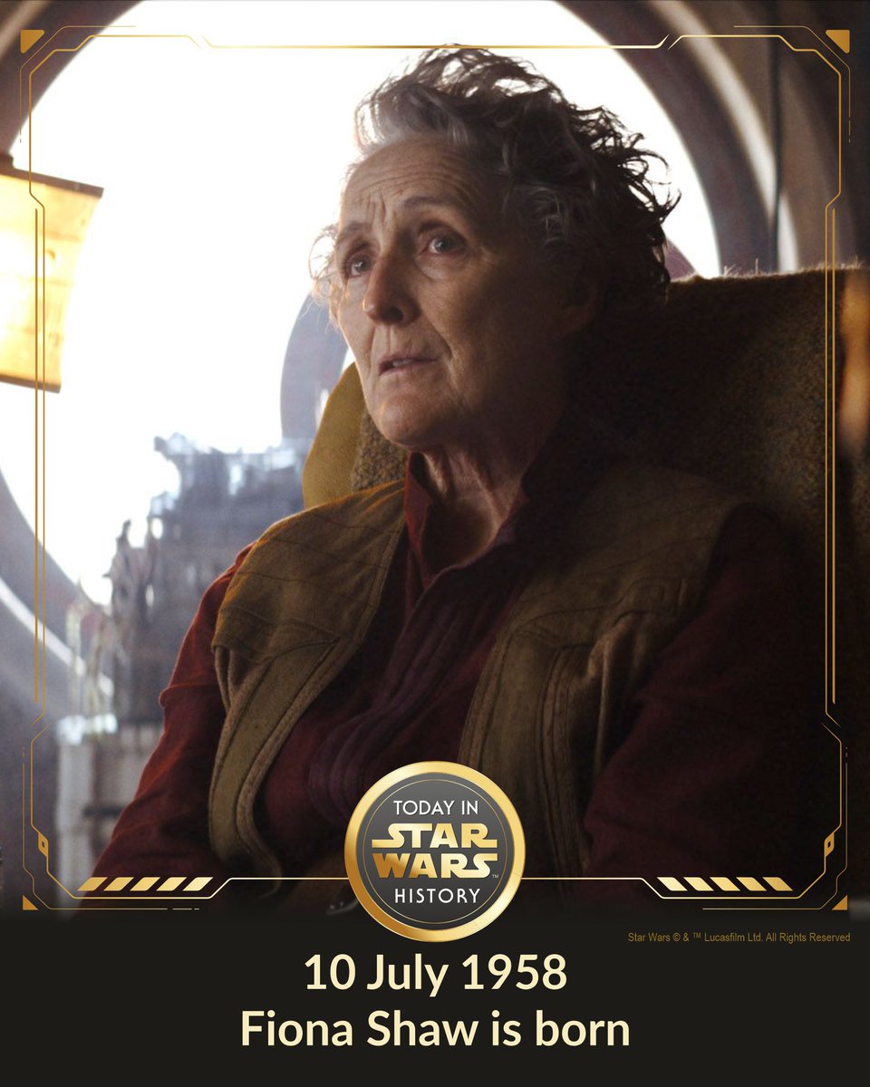 10 July 1958 #TodayinStarWarsHistory  'Whatever it takes. I've been lying around waiting to die long enough.' #Maarva #Andor #FionaShaw