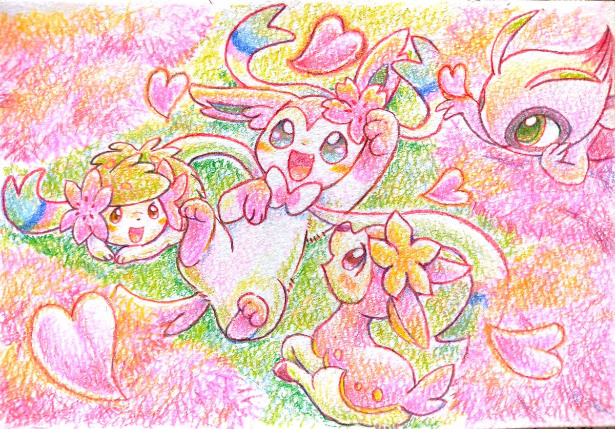 ポケモン「#作品をみてくださいあわよくばフォローしてください祭最近あんまり描けてないですが」|おいも。パルデアポケモン全種描く🍠のイラスト