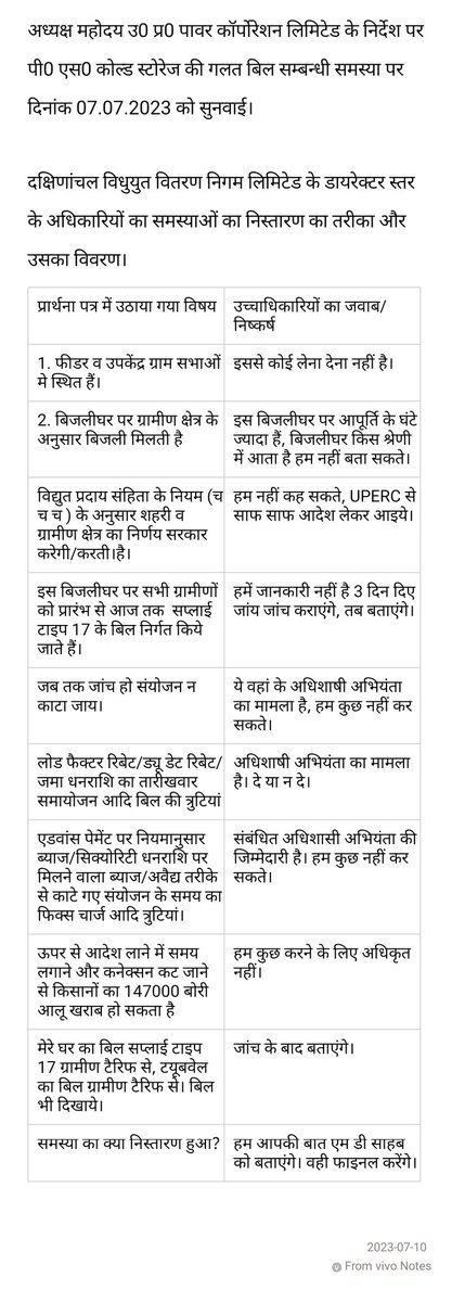 PSColdStorageA1's tweet image. समझिए दक्षिणांचल में गलत बिल की समस्या का निस्तारण का तरीका।