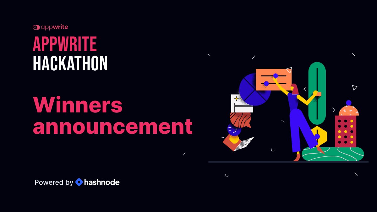 hashnode's tweet photo. Drum roll, please... ๐ฅ
The results of the #AppwriteHackathon are here! ๐
A big thank you to all the participants who showcased their brilliant skills and ideas.
Let's meet the winners ๐ โ๏ธ https://t.co/Cy4wzXM19H