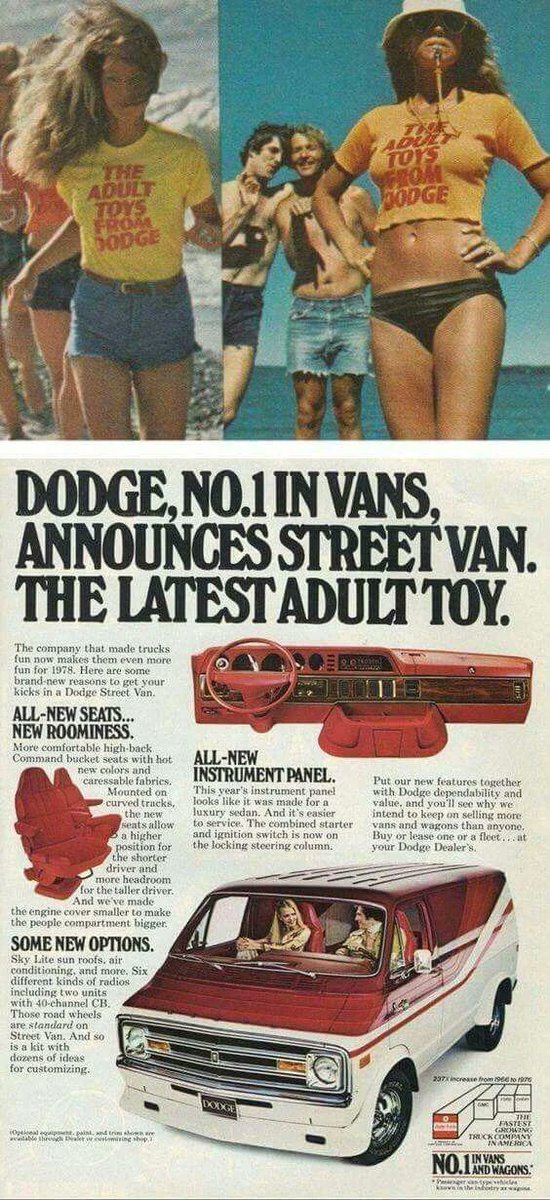 adland's tweet photo. Yeah, uhm, the innuendo is a bit thick here. Dodge, 1978 #adlandthrowback #vintageads https://t.co/t0vUhrc6U2