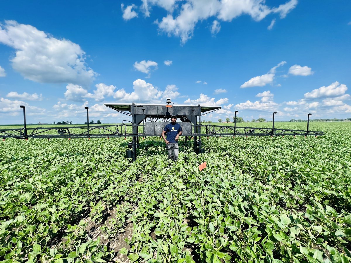 I started the day differently today 😊. I visited these guys at their farm. These guys developed a “Solar Powered ROBOT” that moves around the field detecting herbs and automatically applies a herbicide, without applying the whole field. The Robot also collects data on plant