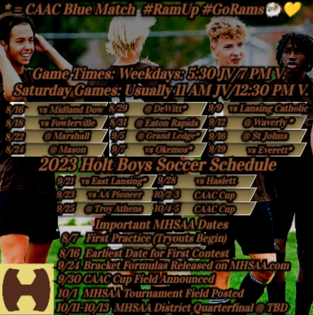 Holt Soccer Updates ⚽️🐏💛 #RamUp #GoRams tweet media