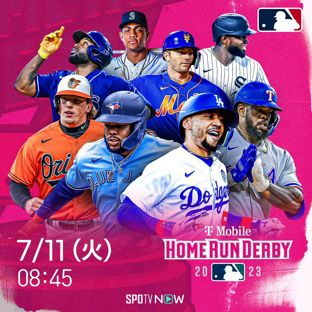 SPOTVNOW_JP's tweet image. ◤#HRderby 開幕◢

明日のホームランダービーをSPOTVNOWでは&quot;無料&quot;中継👀‼

年に一度の祭典、最強スラッガーは誰だ！

✅今すぐ無料登録

🏟 MLB Home Run Derby 
📱 #SPOTVNOW で日本語&amp;amp;英語ライブ配信 
📅 7/11 8:45 AM  

#SPOTVNOWで毎日MLB