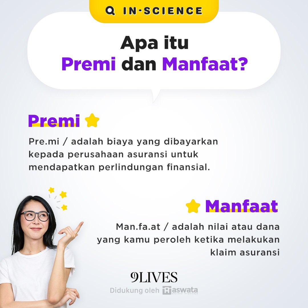 9LivesID's tweet photo. 2 istilah ini penting kamu ketahui lho dalam asuransi. Pilihlah dengan bijak premi dan manfaat saat memilih asuransi. 

Di aplikasi 9lives kamu dapat memilih dan mengatur sendiri manfaat asuransi dan waktu yang kamu butuhkan saja. Klik link download di bio. https://t.co/OgSxbV9Uxb