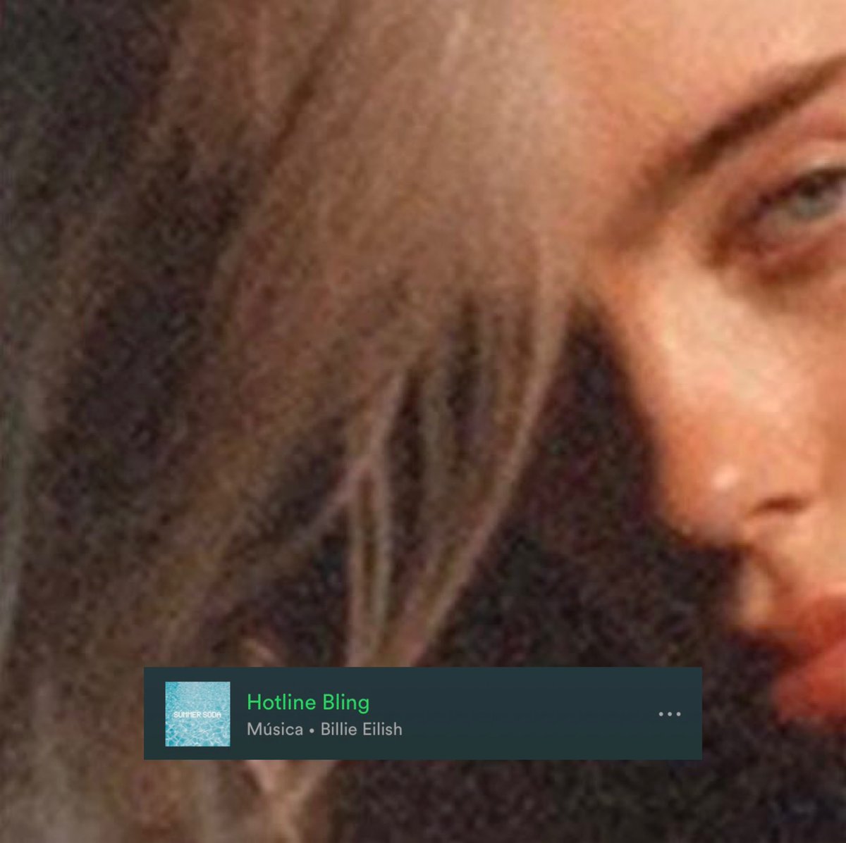 BillieEilishBR's tweet photo. A versão “completa” de “Hotline Bling”, cover de Billie Eilish da canção de Drake, está disponível no Spotify. 

⛓️ https://t.co/MQhrXsTdt2 https://t.co/uq6EMk55fQ