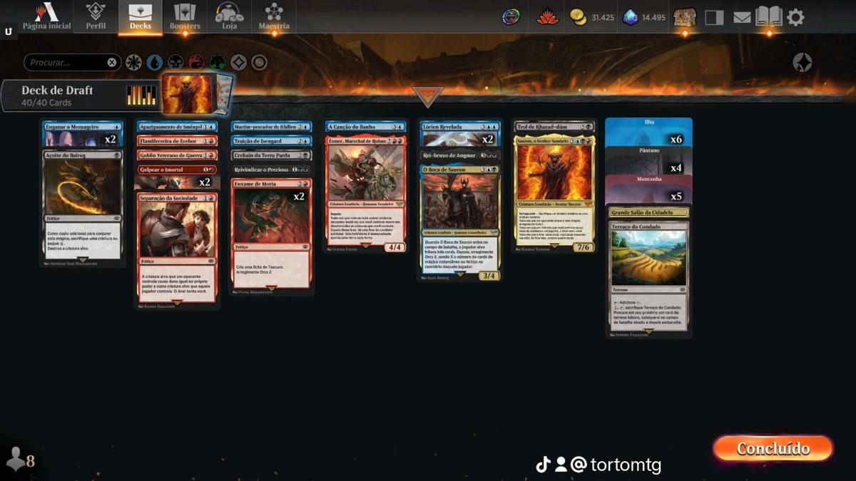 FelipeaLandim's tweet photo. Sauron é bom de mais!! #MagicTheGathering  #Magicarena #draftltr #MTGArena #MTG https://t.co/GT3vtiM5yW