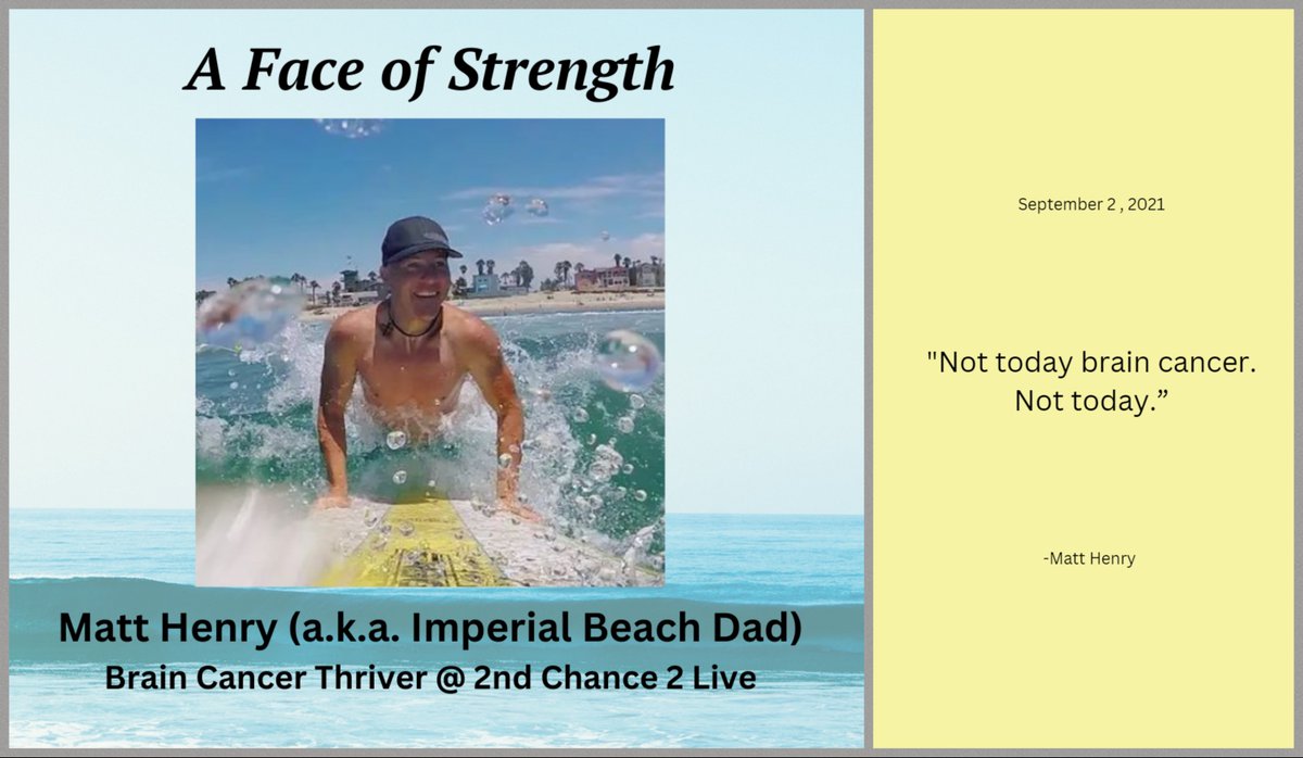 2nd_Chance2Live's tweet photo. Happy Birthday to #braincancerthriver, Matt Henry! 
🥳🏄🏼‍♂️
 
#afaceofstrength #braincancer #braincancersurvivor #braincancerawareness #graymatters365 #staystoked #inoperablemeetsunstoppable #positveattitude #gogray365 #btsm #strengthquotes #inspiration https://t.co/QCtjutl2EE