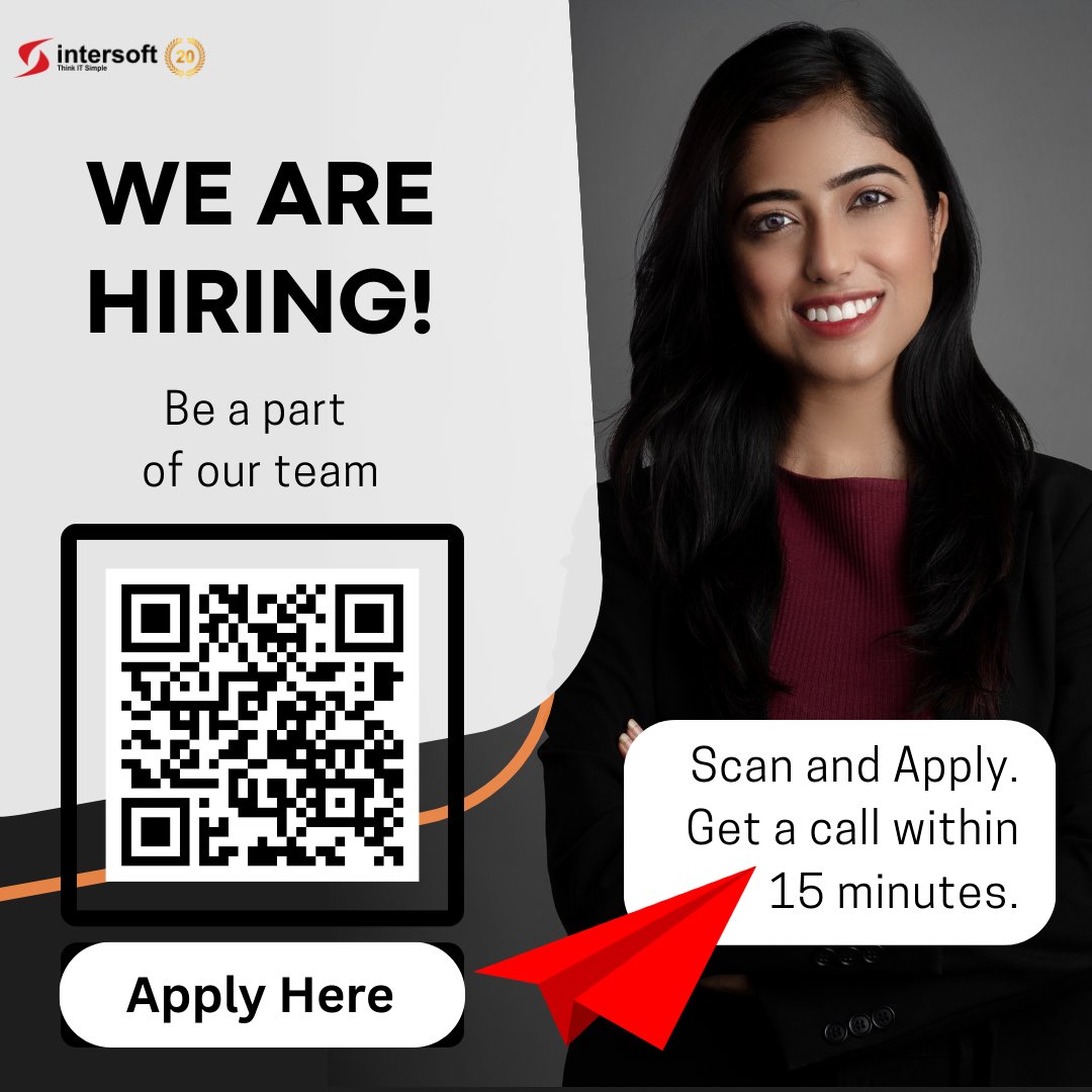 intersoft_kk's tweet image. Be a part of our team. Easy apply.
Scan the QR &amp;gt; Fill up the form &amp;gt; Press submit and get a call from our team.
.
.
.
.
.
.
.
.
#hiringalert #hiringnow #hiringdevelopers #developers #developerhiring #wordpressdeveloper #flutterdeveloper #intersoftkk