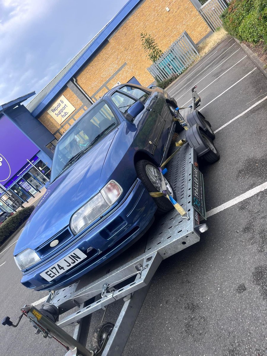 STOLEN - PLEASE SHARE ⚠️

This Sierra Sapphire Cosworth was stolen, along with van &amp; trailer from the Hilton in Doncaster yesterday at 2am.

Most worryingly, the rig was in a ‘secure’ car park with a security barrier &amp; CCTV.

If you see or hear anything, please call the police!
