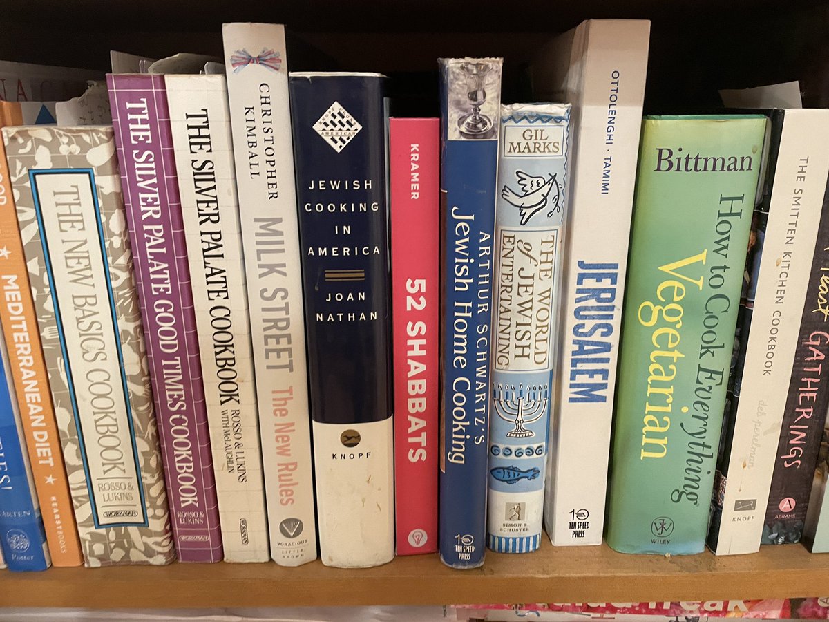 blogappetit's tweet photo. I never get tired of seeing #52shabbatscookbook in the wild. It gives me nachas (pride) to know it has been invited into #bookstores &amp; homes. (Look at great company I’m in here!) Thanks  #jewishfood aficionados for your support of this #globaljewishkitchen #cookbook @CBS_Oakland https://t.co/V5LoBYJ0Yo