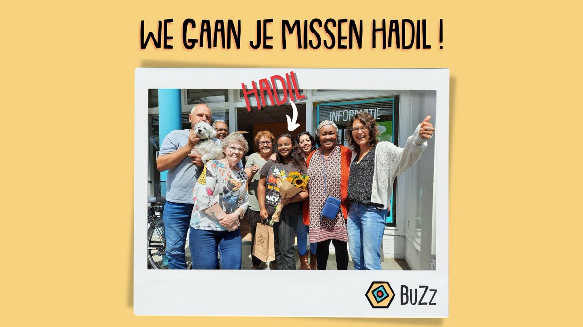 Afgelopen week was de laatste stagedag van Hadil in de buurtontmoetingsplek van BuZz in Leiden Zuid West. Ze gaat eerst op vakantie. Daarna gaat ze  de opleiding Doktersassistent volgen bij MBO Rijnland. Hadil was een geweldige stagiaire en is een geweldig mens!