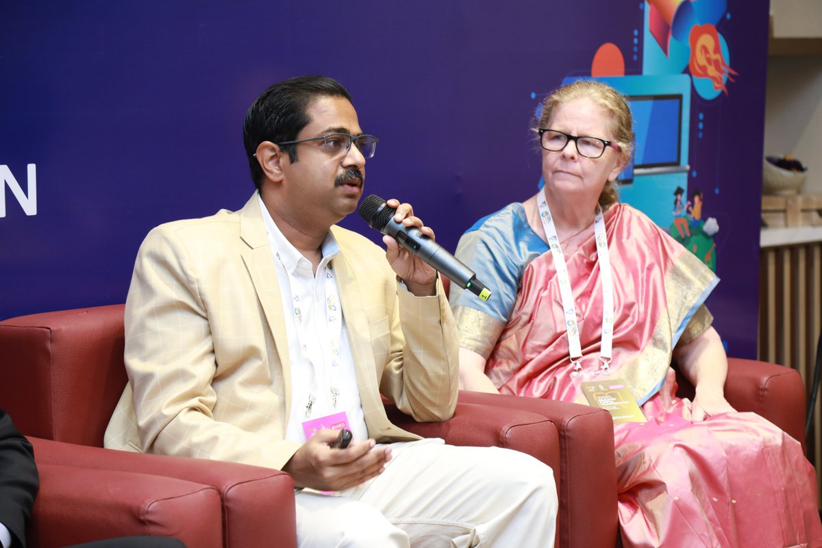 AmritaCreate's tweet photo. Glimpses from #C20EDT panel discussion on Emerging Technologies and Education in Resource-limited Settings moderated by Dr. Krishnashree Achuthan.
Panelists:
⭐ Dr. Nochiketa Mohanty,
⭐ Shri. Vijay Vemulapalli
⭐ Kathryn Devenport
#YouAreTheLight #Civil20India #C20Summit https://t.co/JXX76pVEaM