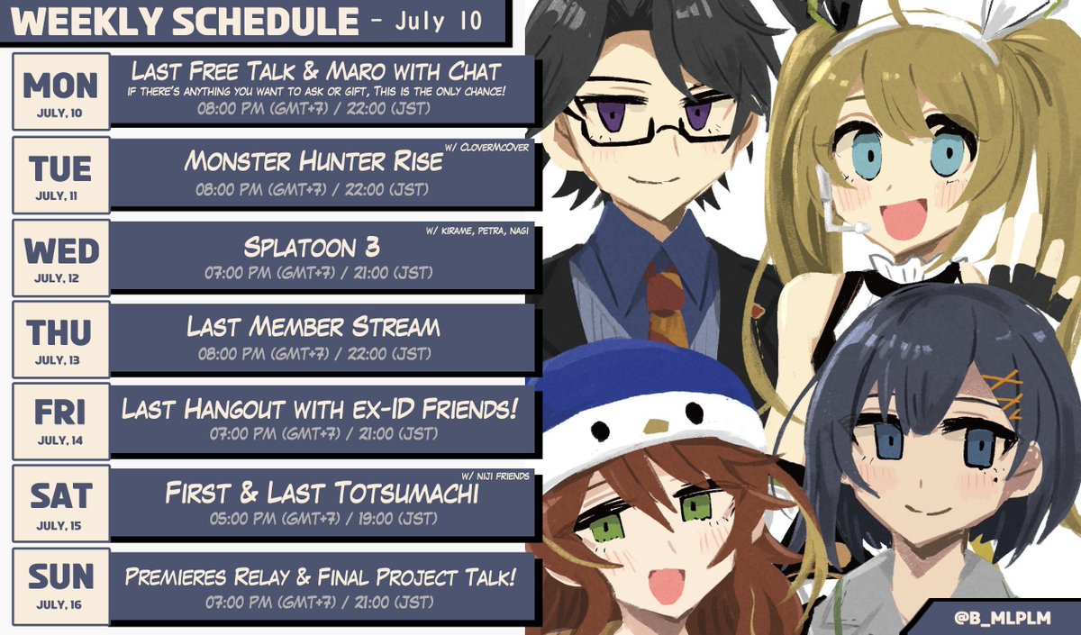 AmiciaMichella's tweet photo. My last schedule! 
Let's enjoy the rest of the week as much as we can! 🫶 https://t.co/nuD79EcZYJ