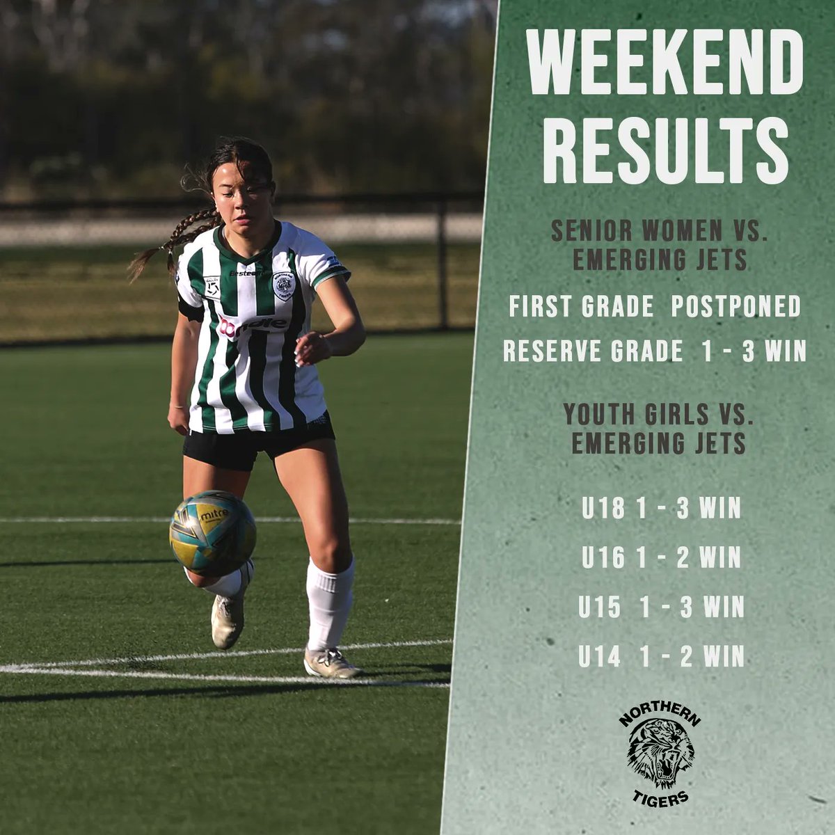 Our Seniors Squads each took away 3 points this weekend! 🔥🔥🔥  

#HearUsRoar #StripesOfChampions 🟢⚪🦁