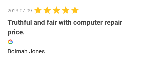 TCPCRepair's tweet image. New 5.0-star Review: &quot;Truthful and fair with computer repair price.&quot;