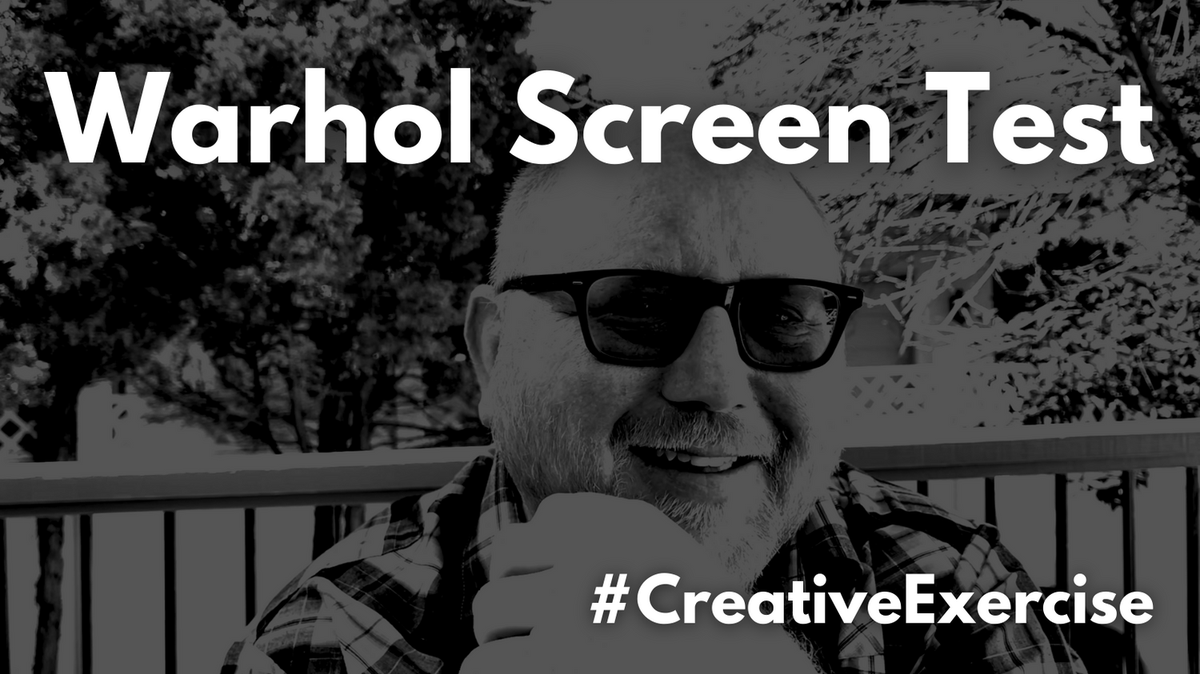 FoolsinWonder's tweet photo. Andy Warhol Screen Test. He's ask a "Superstar" to sit in front of the camera, start filming, then walk away. Your turn. Sit. Record. Publish. Tag it: #CreativeExercise #ScreenTest #AndyWarhol #Warhol Here's mine: https://t.co/jKkDMNO1jZ https://t.co/pMBAffclp2