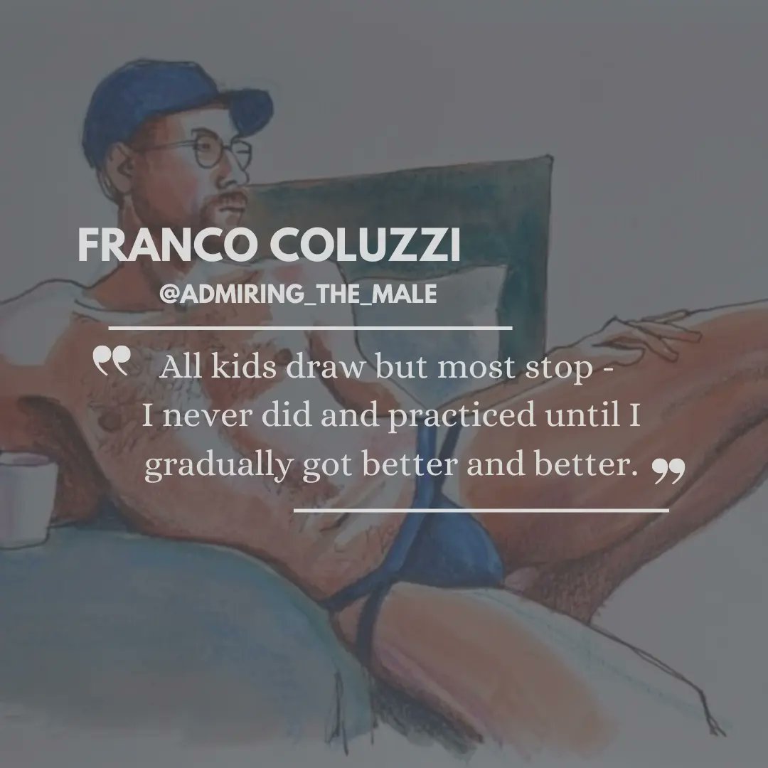 "All kids draw but most stop - 
I never did and practiced until I gradually got better and better."
Quote and creative by @admiring_the_male
#ArtIHeart #QuotesIHeart #Quote #CreativeQuote #QuotesThatInspire #QueerInspiration #QueerArt #QueerArtist #ArtistQuote