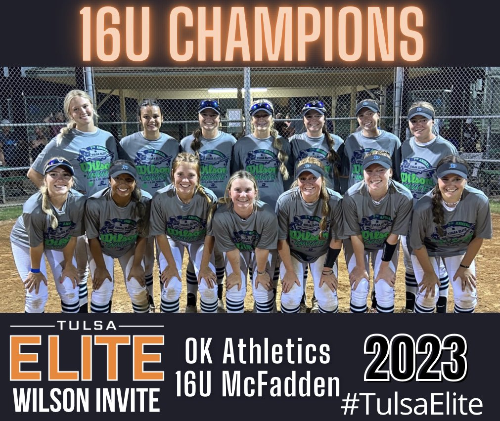 16U CHAMPIONS 🏆

<a href="/OKAthleticsAcad/">Oklahoma Athletics Softball</a> McFadden

#TulsaElite @Wilson Invite