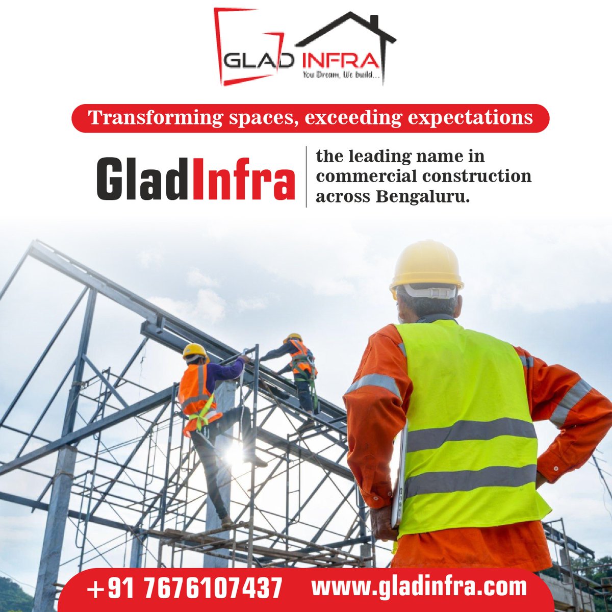GladInfra's tweet photo. Transforming Spaces, Exceeding Expectations 
GladInfra, the Leading Name in Commercial Construction across Bengaluru
https://t.co/5nbcPfM82D | +91 7676107437

#GladInfra #GladInfraConstruction #QualityConstruction #InnovativeSpaces #DreamBuilders #ConstructionExperts https://t.co/1uNVAY4aRO