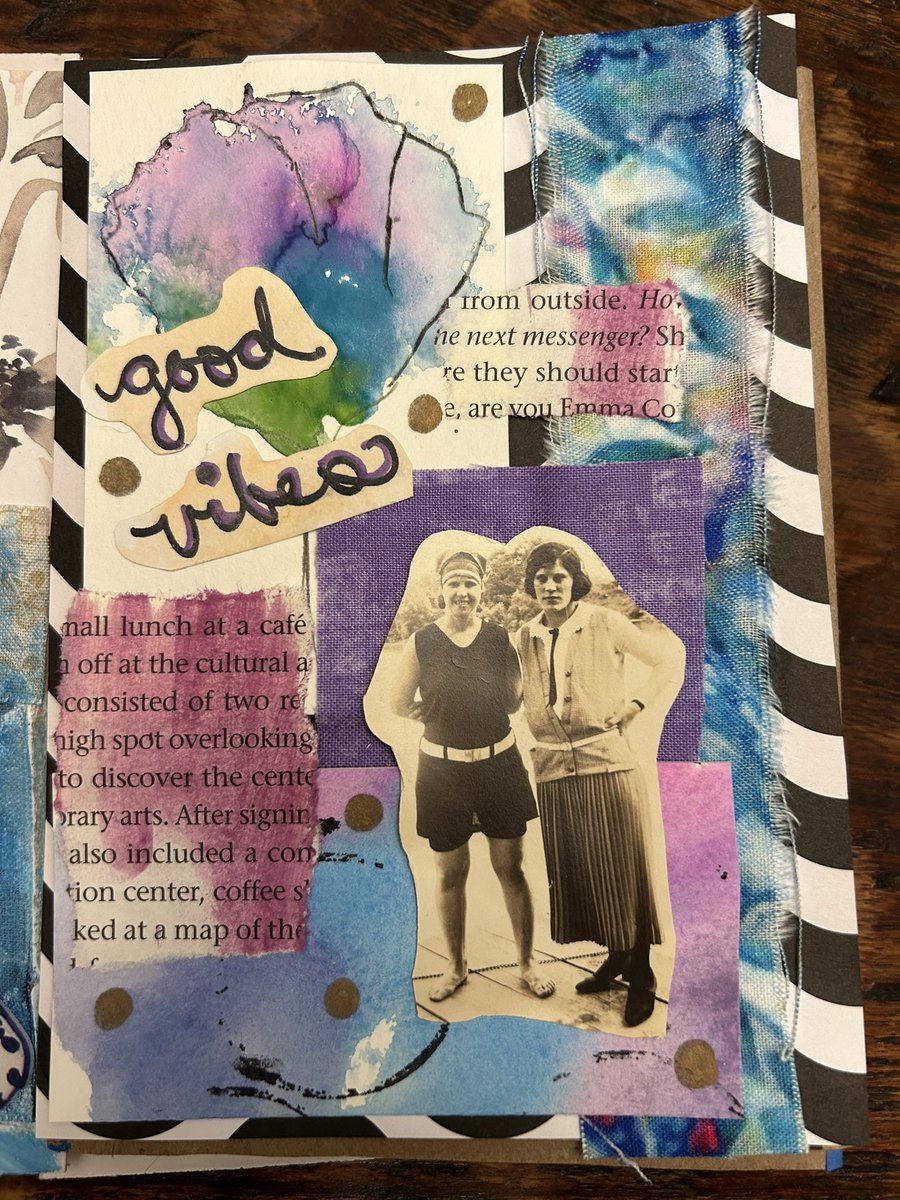 More work in my #junkjournal 💖 Such a better way to give #students #Creative freedom in the #classroom and a fun #retirement project for me! 🥰🥰🥰