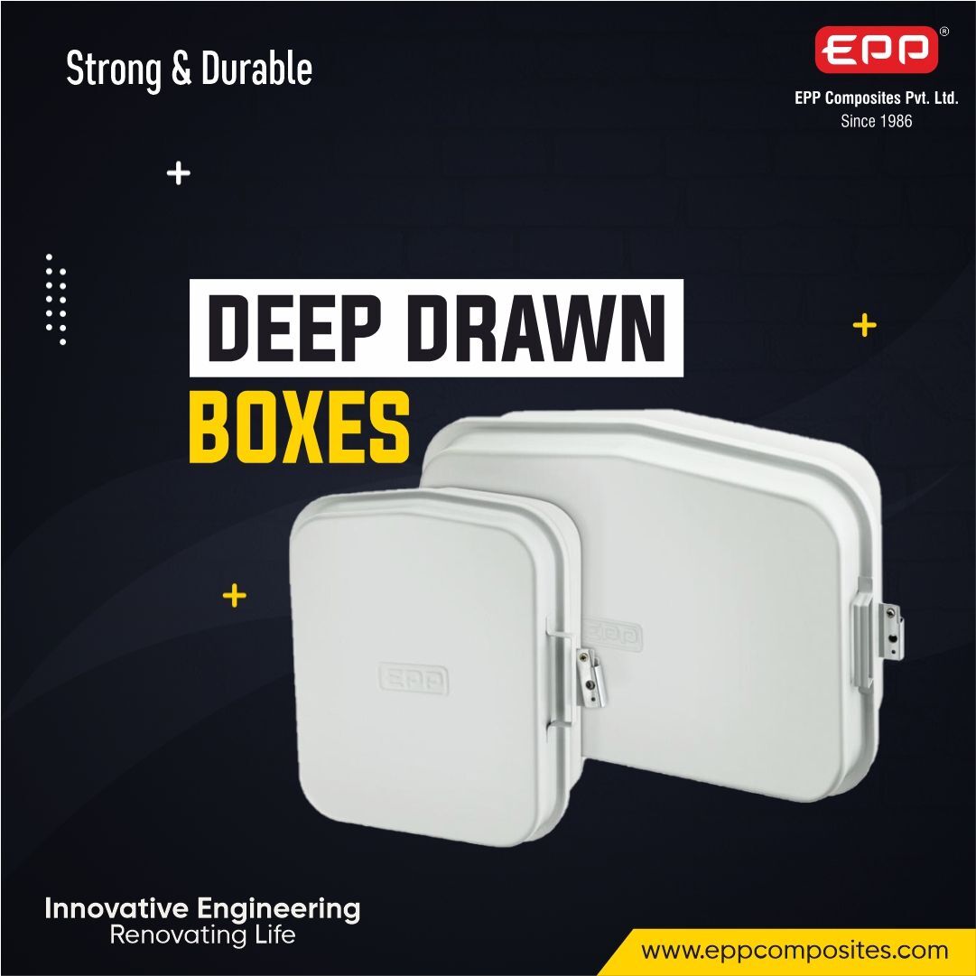 Deep Drawn Boxes

#eppcomposites #deepdrawnboxes #exportersindia #frpproducts #noncorrosive #discom #electricalindustry #generalindustries #retailmarket #railwaysMES #solar #submersible #watermeter #gasmeterboxes #smartcity