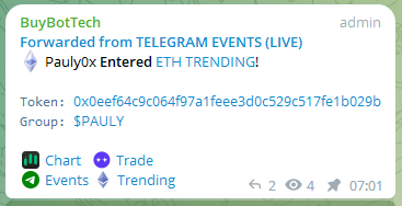 Pauly_Coin's tweet photo. We have just entered ETH Trending! Off to the top we go with @Pauly0x $PAULY https://t.co/ZKdTqM3mqf