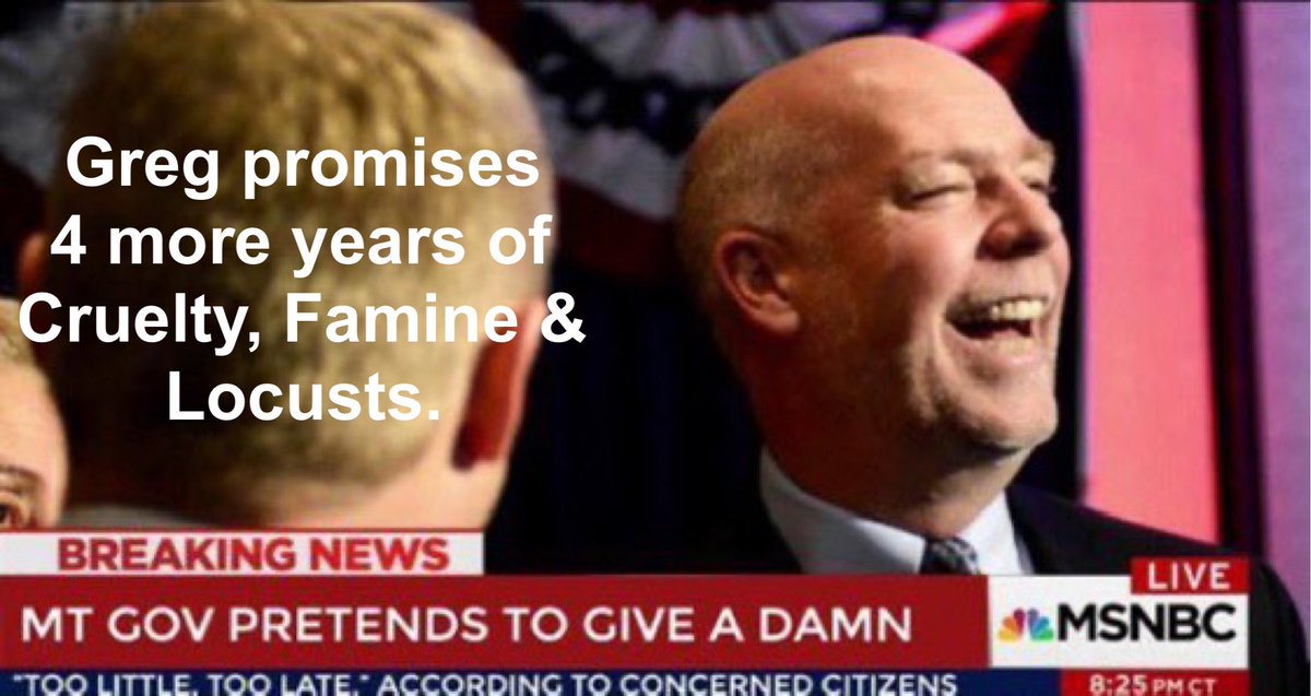 Rural Montana voters swept Republican legislators and <a href="/GovGianforte/">Governor Greg Gianforte</a> into office in 2020, then rural voters in Montana voted in a supermajority of <a href="/MTGOP/">Montana Republican Party</a> lockstep zombies to Helena in 2022. 
Now rural Montana has No access to healthcare, 40% higher state taxes and underfunded