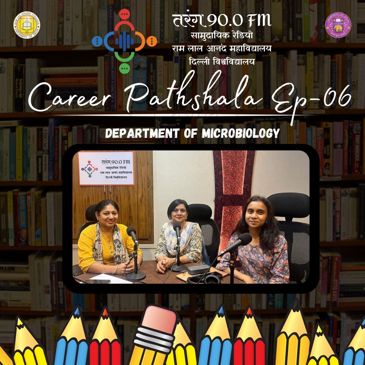 tarang_90FM's tweet photo. Career Pathshala- RLAC Department Orientation
Ep 06-In this Episode you will get to know the Department of Ram Lal Anand College.
Microbiology

🔗https://t.co/cs2dGvB7Bz
.
.
#cuet2023 #admission2023 #admissionopen2023_2024 #exams
#CUET #DU #southcampus #delhiuniversitysouthcampus https://t.co/1Rvyhy28Pe