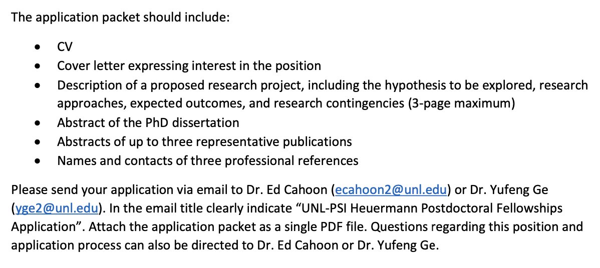 We are recruiting two postdoctoral fellows to work on (1) plant phenotyping (2) any aspect plant biology (basic or applied). Great opportunity. Please reach out if you have questions or if you would like to work with me in developing your application.
