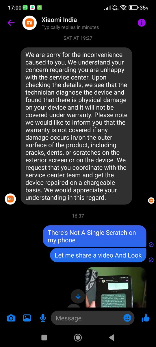 Bhashin5's tweet photo. @XiaomiIndia @MiIndiaSupport See How Mi Treat Their Platinum Customer, Their Service Centre Claim It's A Physical Damage So Can't  Be Covered, But There's No Single Scratch On Body, Even After IP53 Certified It Caught Moisture.
#NoMoreXiaomi #CheapBuiltQuality 
#PatheticService https://t.co/lPiT6gUtA1
