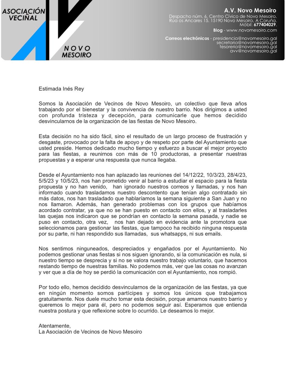 Novo_Mesoiro's tweet photo. Carta a @inesreygarcia https://t.co/SGodbYKbX3