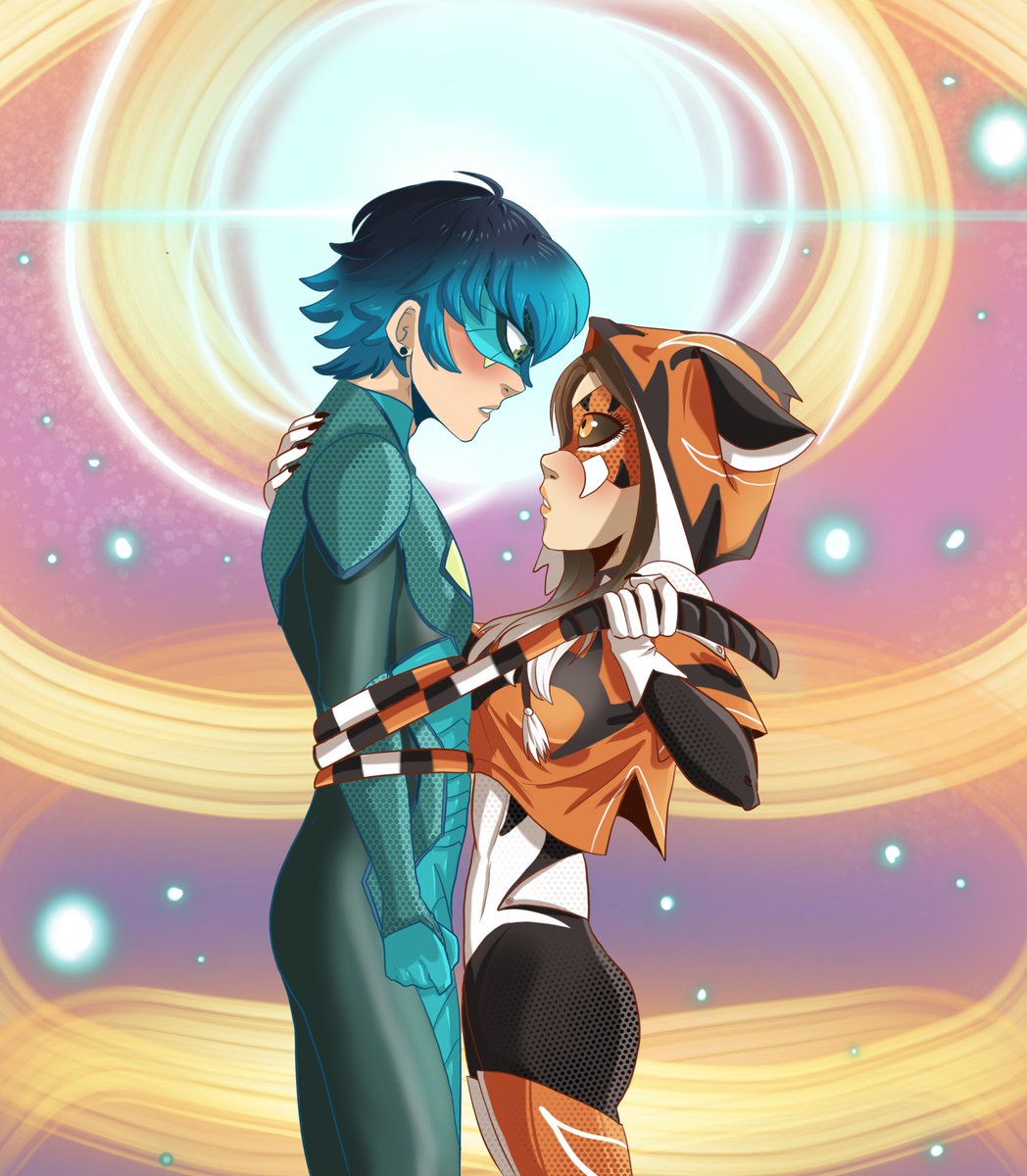 VeaTheMoth's tweet photo. « Just saved you, you’re alright…partner ? » #Miraculous #MiraculousLadybug #MiraculousOC #OC #Tigirl #Luka #Viperion https://t.co/E55gZzfc2z