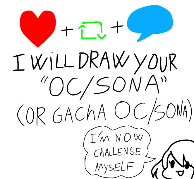 Thanks for 100 follower. 
To celebrate, i will challenge myself drawing your oc/sona (event didn't much but i will try my best)