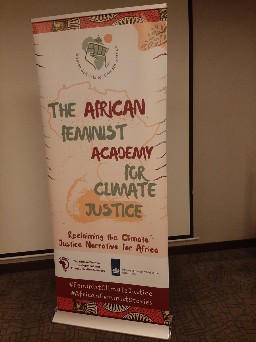 I am co-facilitating the African Feminist Academy for Climate Justice this week. Reclaiming the climate justice narrative for Africa. @aacjinaction @FemnetProg @oxfamnovib #africanfeministstories #feministclimatejustice