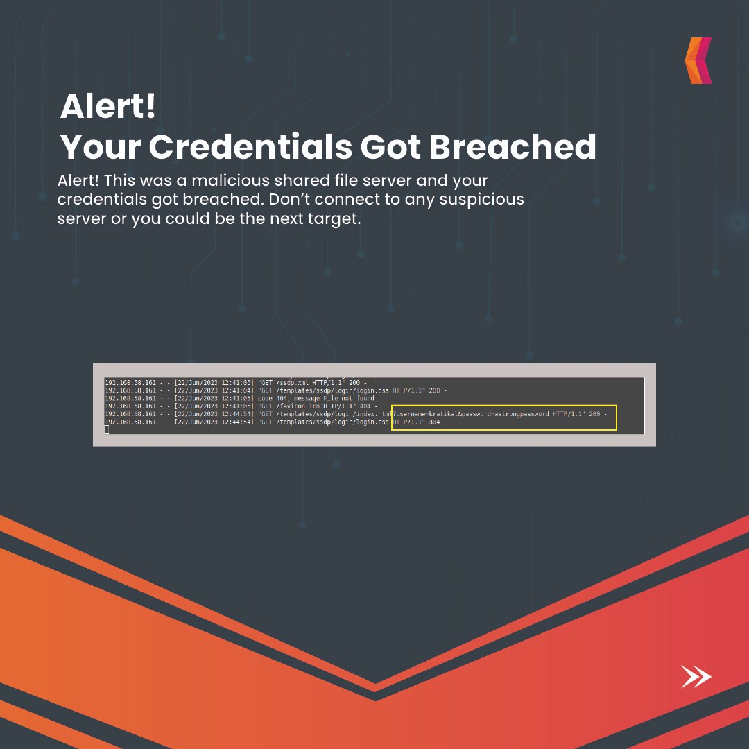 kratikal's tweet image. #kratikal #server #malware_attacks #data_breaches #credential_theft #cyberattack