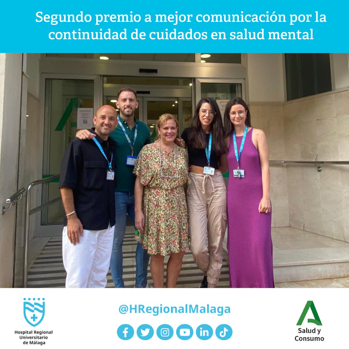 🔹Felicitamos a los compañeros de la 𝗨𝗻𝗶𝗱𝗮𝗱 𝗱𝗲 𝗦𝗮𝗹𝘂𝗱 𝗠𝗲𝗻𝘁𝗮𝗹 𝗖𝗼𝗺𝘂𝗻𝗶𝘁𝗮𝗿𝗶𝗮 𝗠á𝗹𝗮𝗴𝗮 𝗡𝗼𝗿𝘁𝗲-𝗚𝘂𝗮𝗱𝗮𝗹𝗺𝗲𝗱𝗶𝗻𝗮 𝗱𝗲 𝗹𝗮 𝗨𝗻𝗶𝗱𝗮𝗱 𝗱𝗲 𝗦𝗮𝗹𝘂𝗱 𝗠𝗲𝗻𝘁𝗮𝗹 𝗱𝗲𝗹 #HRUM➡️
#HRUMContigo <a href="/saludand/">Consejería de Sanidad, Presidencia y Emergencias</a>