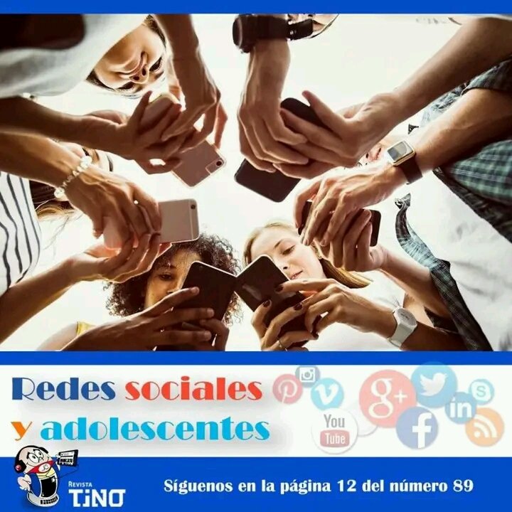 revistatino's tweet photo. La Revista Tino aborda hoy un interesante tema: Redes sociales y adolescentes.
Puedes seguirnos en este enlace.👇
https://t.co/i3v3d9cIgW
#jovenclubcuba 
#revistatino 
#revistatinocomunica #JovenClubTeConecta https://t.co/Iz1asPajVh