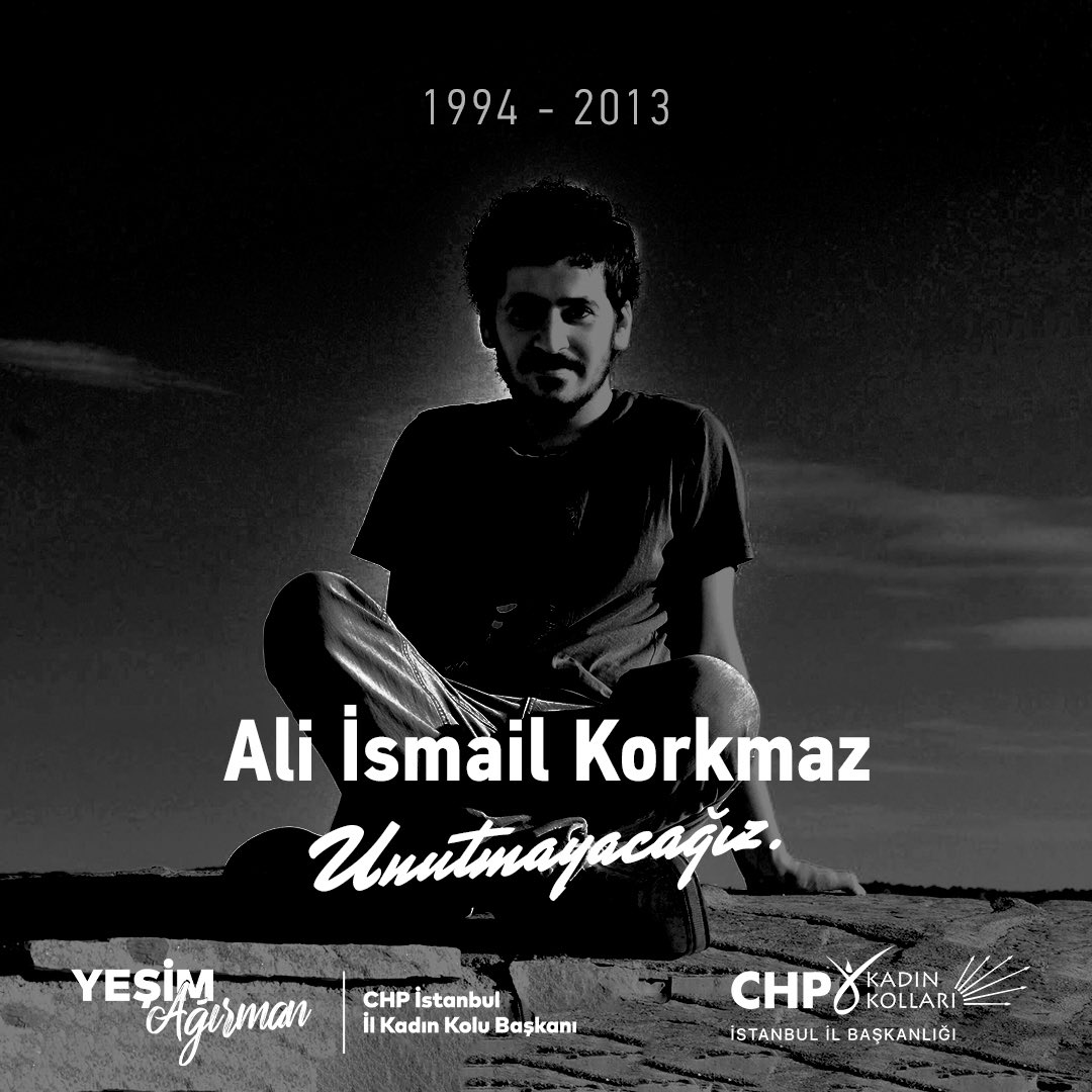 yesimagirman's tweet photo. 10 yıl önce Gezi Parkı direnişinde hayatını kaybeden Ali İsmail Korkmaz’ı sevgi ve rahmetle anıyorum. https://t.co/huEkcSTwOH