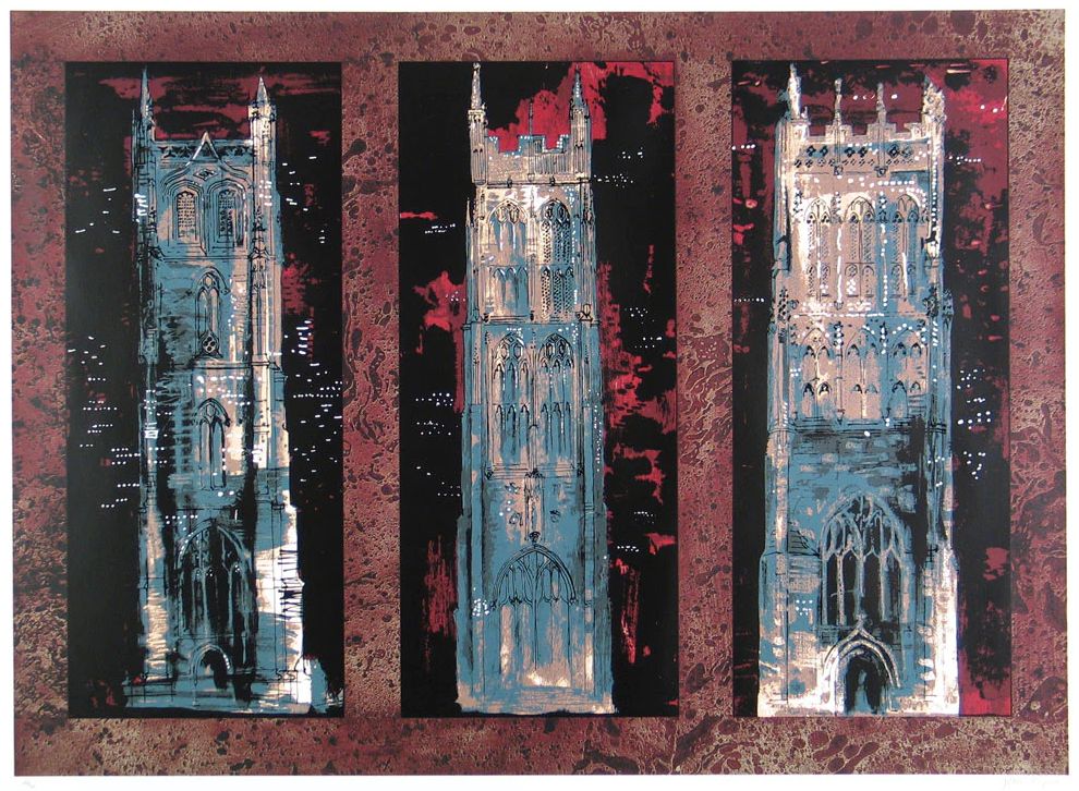 Art Auction - Three Somerset Towers, 1973 Screenprint on paper #28/70 Artist's Signature 64.9x 89.9cm. A John Piper classic, it gives the impression of a collage of 3 images of church towers on marbled paper #johnpiperartist #johnpiper
jumblebee.co.uk/2023orielqgall…